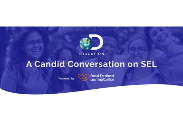 A drawing by a pre-k student of two hearts and a hand