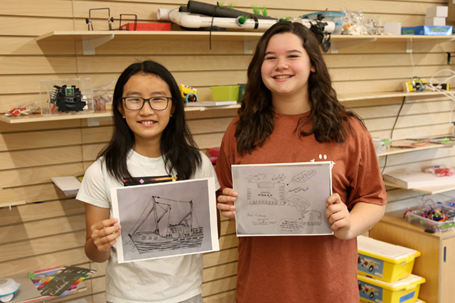 Student illustration of a car